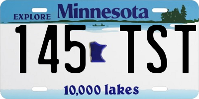 MN license plate 145TST