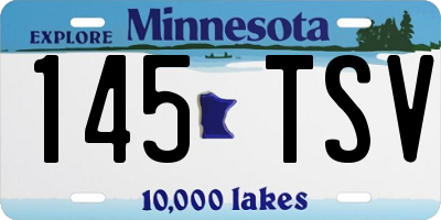MN license plate 145TSV