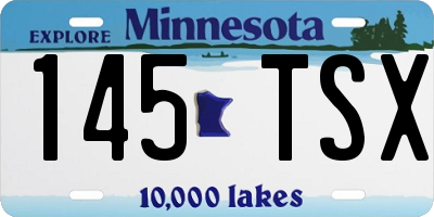 MN license plate 145TSX
