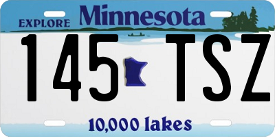 MN license plate 145TSZ