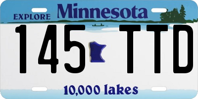 MN license plate 145TTD
