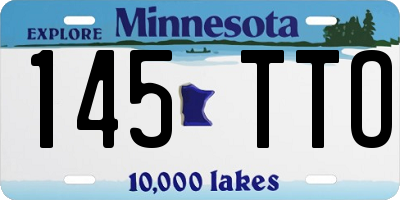 MN license plate 145TTO