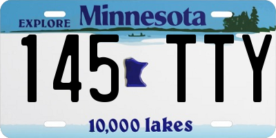 MN license plate 145TTY