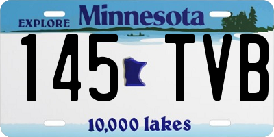 MN license plate 145TVB
