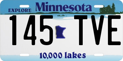 MN license plate 145TVE