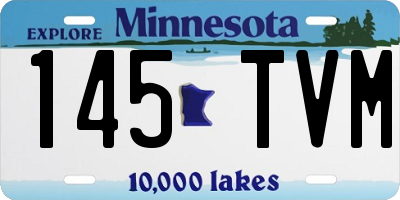 MN license plate 145TVM