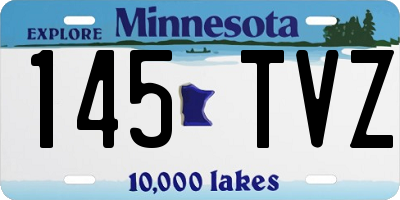 MN license plate 145TVZ