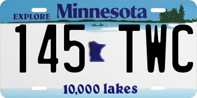 MN license plate 145TWC