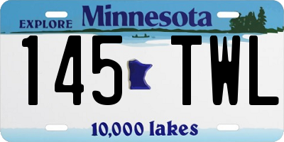 MN license plate 145TWL