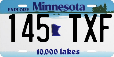 MN license plate 145TXF