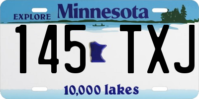 MN license plate 145TXJ