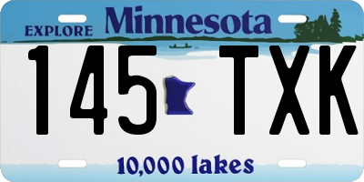 MN license plate 145TXK
