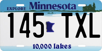 MN license plate 145TXL