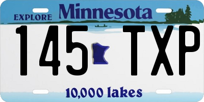 MN license plate 145TXP
