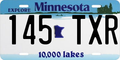 MN license plate 145TXR