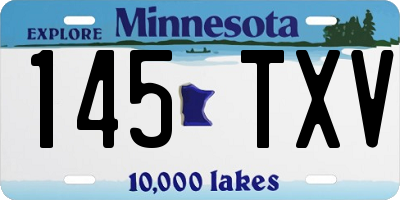 MN license plate 145TXV