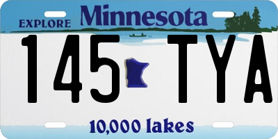 MN license plate 145TYA