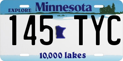 MN license plate 145TYC