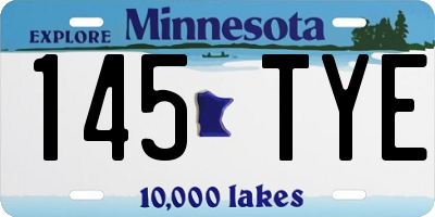 MN license plate 145TYE