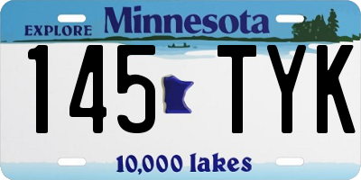 MN license plate 145TYK