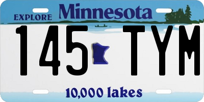 MN license plate 145TYM