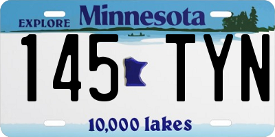 MN license plate 145TYN