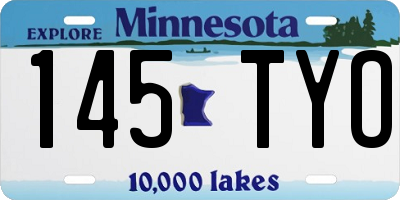 MN license plate 145TYO