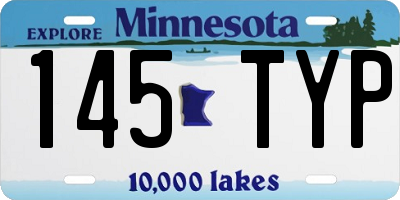 MN license plate 145TYP