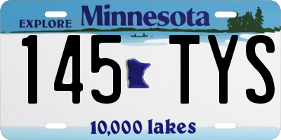 MN license plate 145TYS