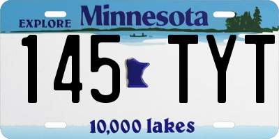 MN license plate 145TYT