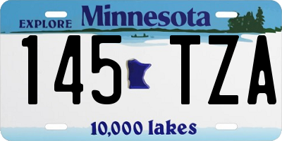MN license plate 145TZA