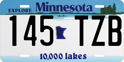 MN license plate 145TZB