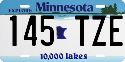 MN license plate 145TZE