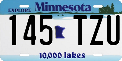 MN license plate 145TZU