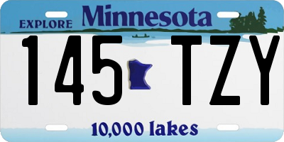 MN license plate 145TZY