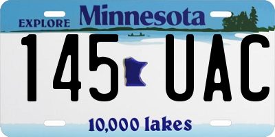 MN license plate 145UAC