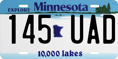 MN license plate 145UAD