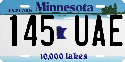 MN license plate 145UAE