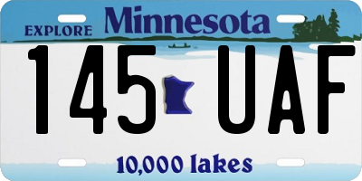 MN license plate 145UAF
