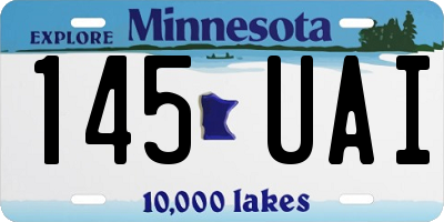 MN license plate 145UAI