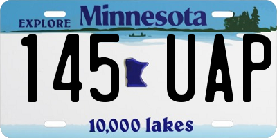 MN license plate 145UAP