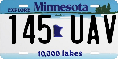 MN license plate 145UAV