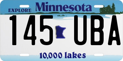 MN license plate 145UBA