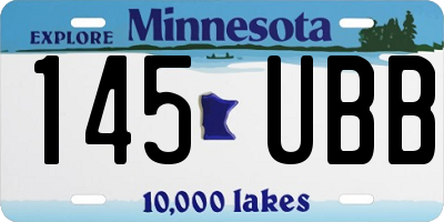 MN license plate 145UBB