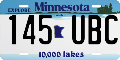 MN license plate 145UBC