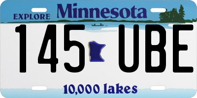 MN license plate 145UBE