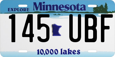 MN license plate 145UBF