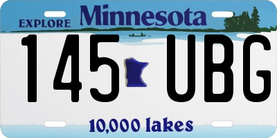 MN license plate 145UBG