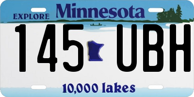 MN license plate 145UBH