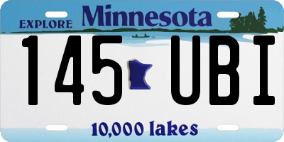 MN license plate 145UBI